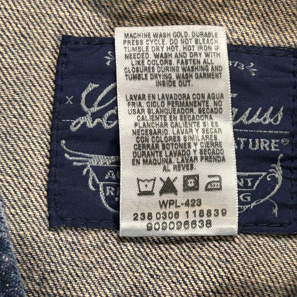 Levi Strauss Signature Mens Anime Custom Denim Jacket Blue Sharingan Killua L - Picture 5 of 8